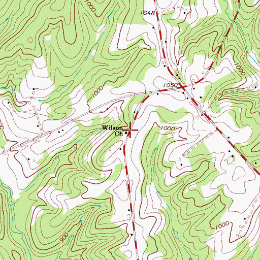 Topographic Map of Wilsons School (historical), NC