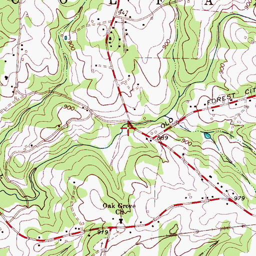 Topographic Map of Beamans Mill (historical), NC