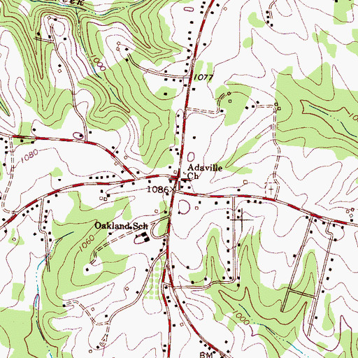 Topographic Map of Frog Level, NC