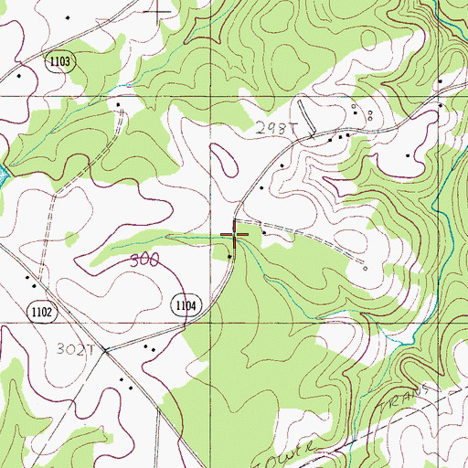 Topographic Map of Glenwood School (historical), NC