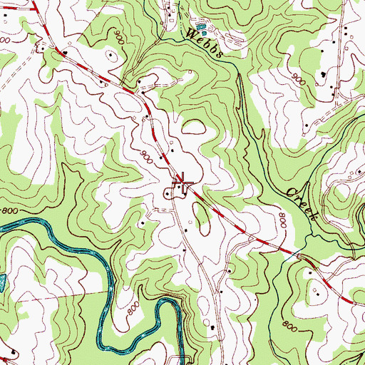 Topographic Map of Oak Grove School (historical), NC