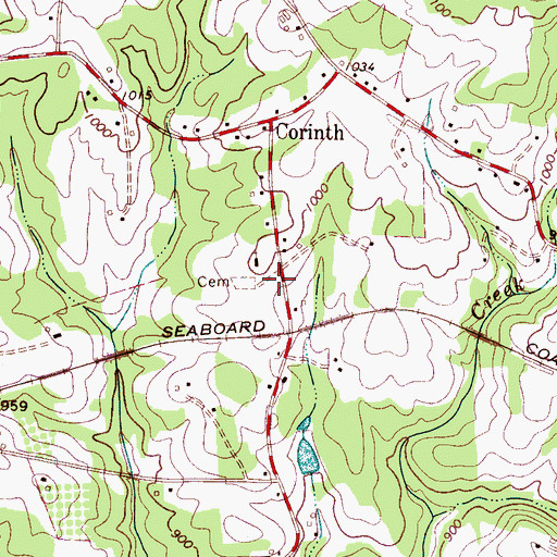 Topographic Map of Pinehurst School (historical), NC