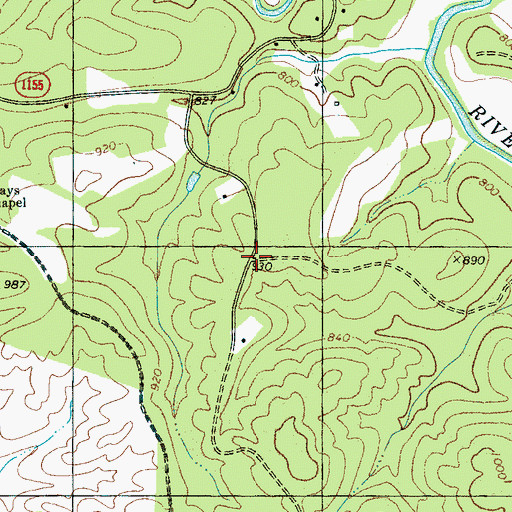 Topographic Map of Shehan Crossroads (historical), NC