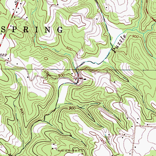 Topographic Map of Walkers Mill (historical), NC