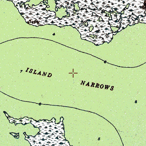 Topographic Map of Great Island Narrows, NC