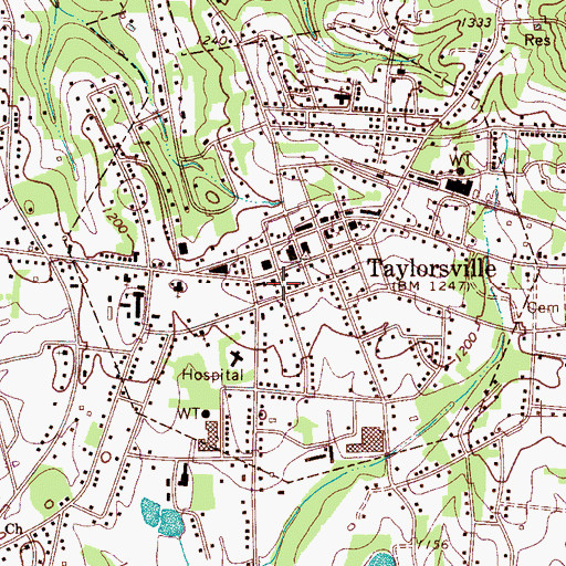 Topographic Map of Alexander County, NC