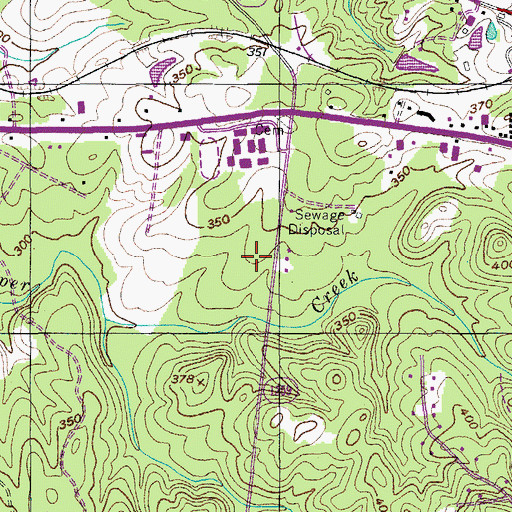 Topographic Map of Anson County, NC