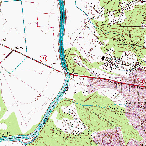 Topographic Map of Burke County, NC