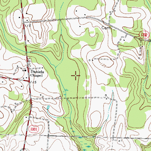 Topographic Map of Halifax County, NC
