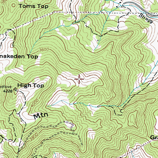 Topographic Map of Haywood County, NC