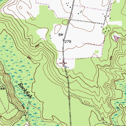 Topographic Map of Hoke County, NC