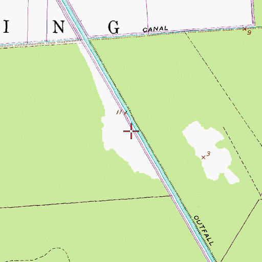 Topographic Map of Hyde County, NC