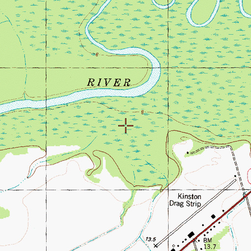 Topographic Map of Lenoir County, NC