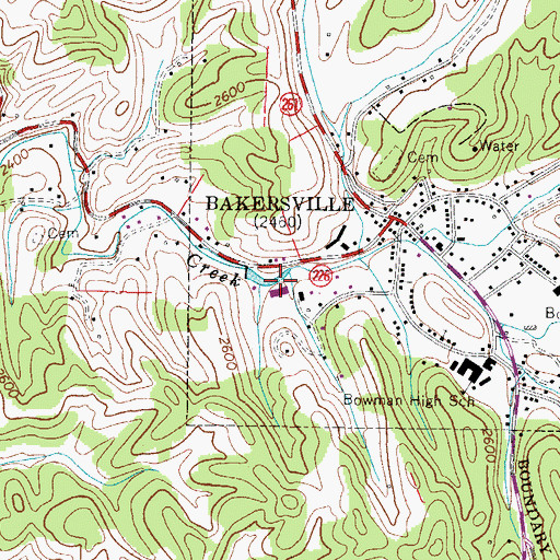 Topographic Map of Mitchell County, NC