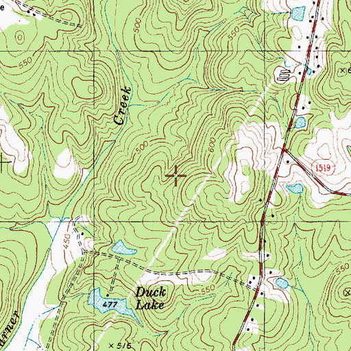 Topographic Map of Montgomery County, NC
