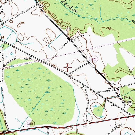 Topographic Map of Scotland County, NC