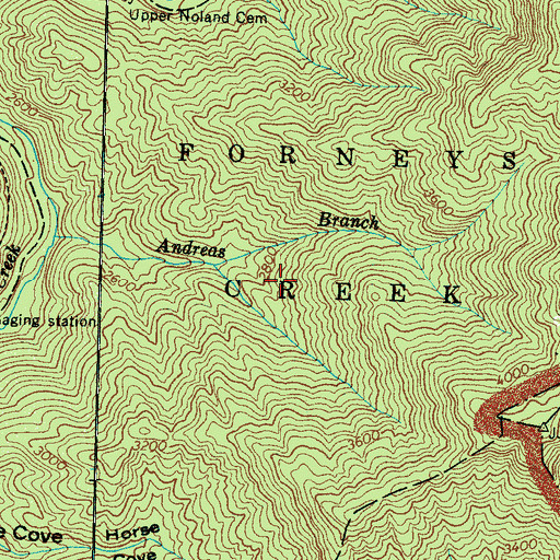 Topographic Map of Swain County, NC