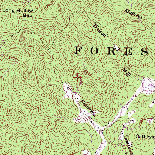 Topographic Map of Transylvania County, NC