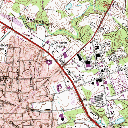 Topographic Map of Union County, NC