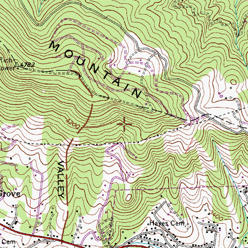 Topographic Map of Watauga County, NC