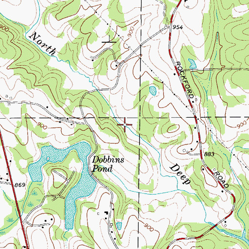 Topographic Map of Yadkin County, NC
