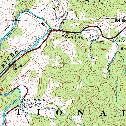 Topographic Map of Yancey County, NC