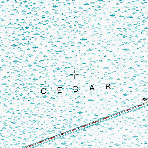 Topographic Map of Cedar Island National Wildlife Refuge, NC