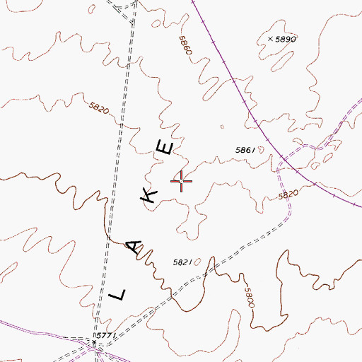 Topographic Map of Red Lake Valley, AZ