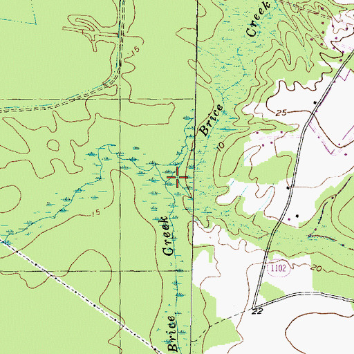Topographic Map of Great Branch, NC