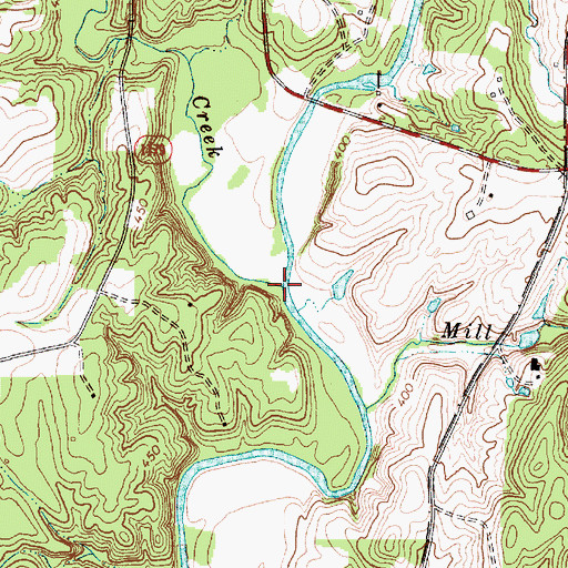 Topographic Map of Laniers Creek, NC