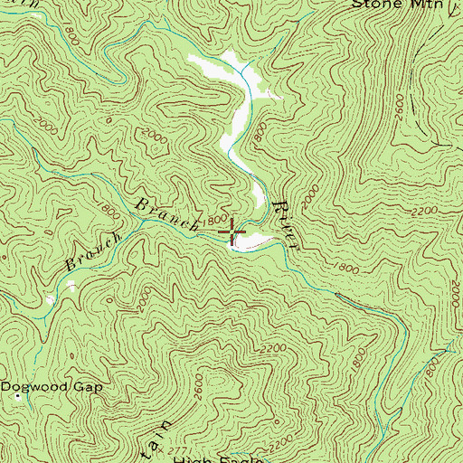 Topographic Map of Addies Branch, NC