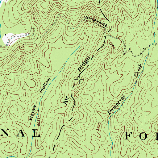 Topographic Map of Air Ridge, NC