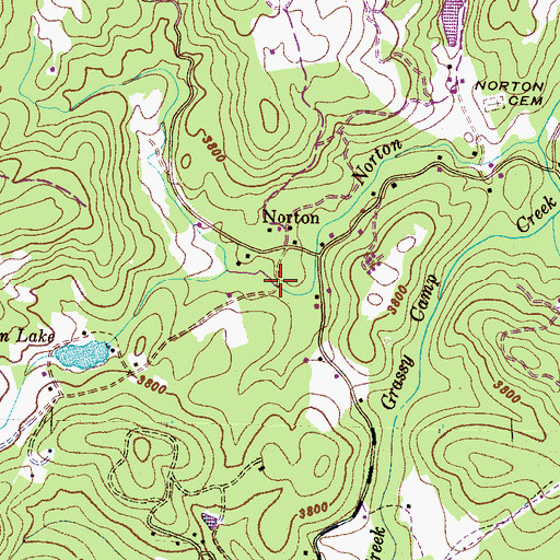 Topographic Map of Allison Lake, NC