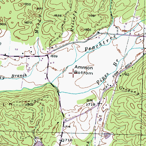 Topographic Map of Ammon Bottom, NC