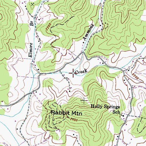 Topographic Map of Ammons Branch, NC