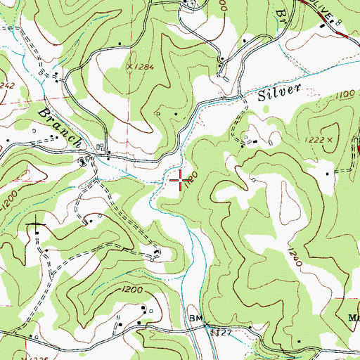 Topographic Map of Anderson Branch, NC