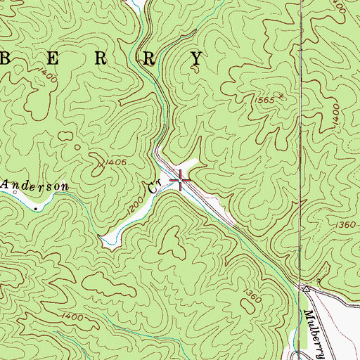 Topographic Map of Anderson Creek, NC