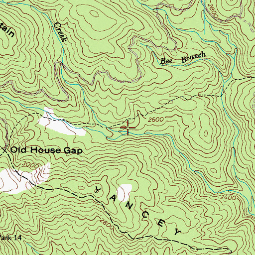 Topographic Map of Andrews Creek, NC