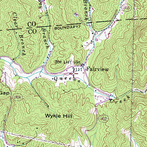 Topographic Map of Appletree Branch, NC