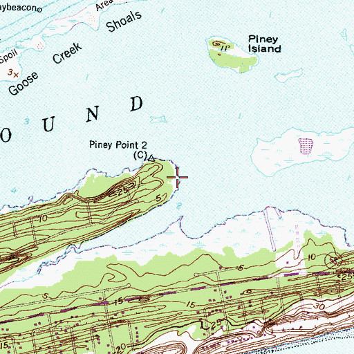 Topographic Map of Archer Point, NC