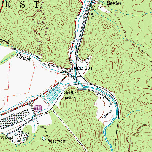 Topographic Map of Armstrong Creek, NC