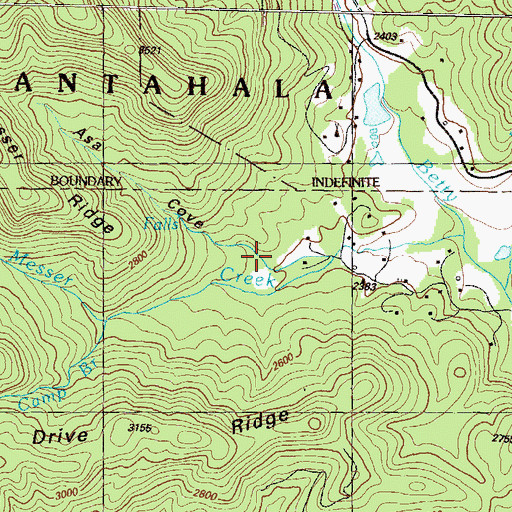 Topographic Map of Asa Cove, GA