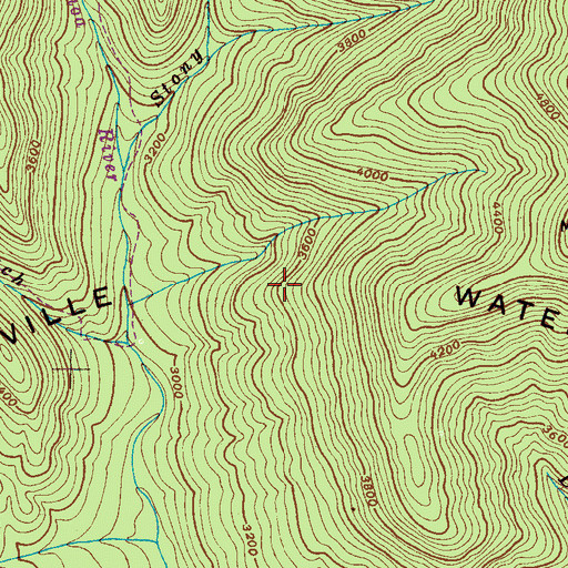Topographic Map of Asheville Watershed, NC