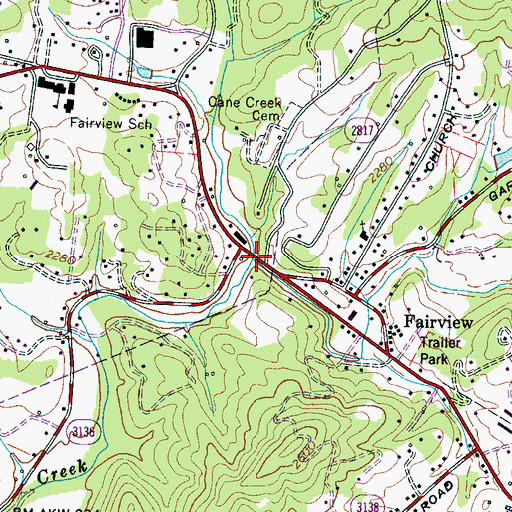 Topographic Map of Ashworth Creek, NC