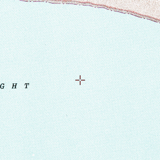 Topographic Map of Atlantic Ocean, NC