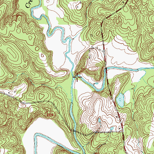 Topographic Map of Back Creek, NC