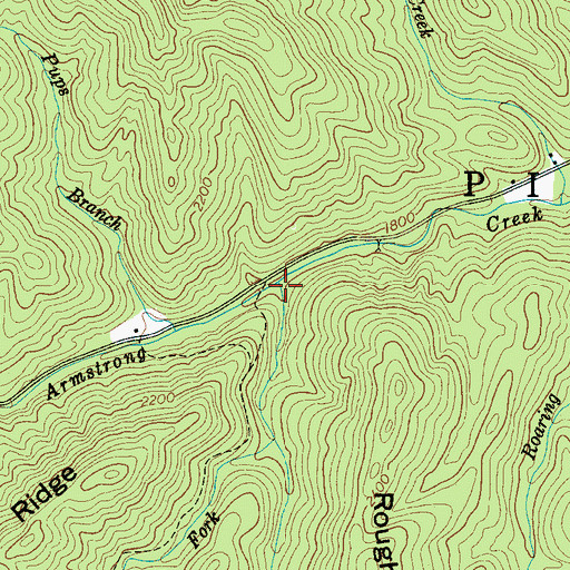Topographic Map of Bad Fork, NC