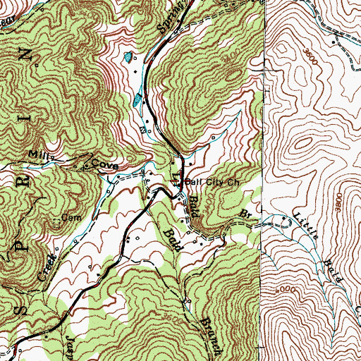 Topographic Map of Ball City Church, NC