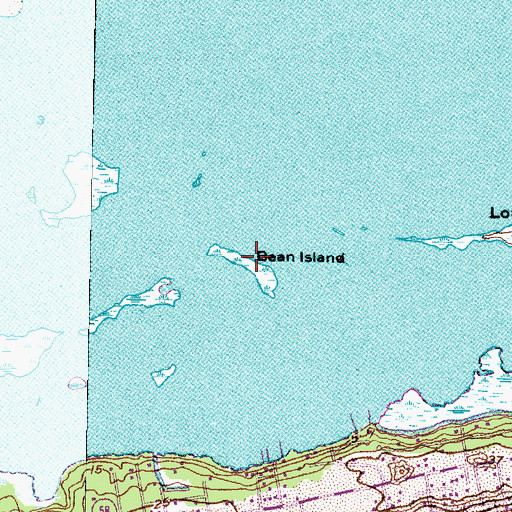 Topographic Map of Bean Island, NC