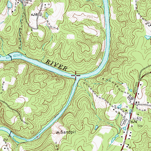Topographic Map of Bear Creek, NC